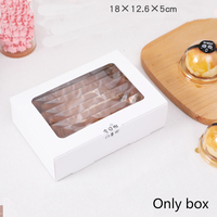 Boîtes à pâtisserie élégantes, pliables, gaufrées, avec pelliculage mat, en matériaux recyclés, fenêtre transparente, personnalisables pour cupcakes, gâteaux, biscuits, bonbons