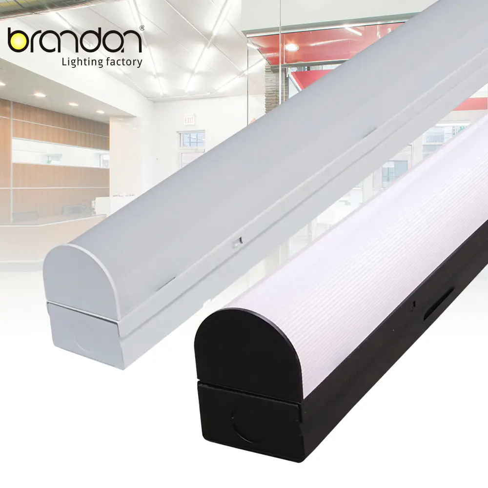 Linkable 2ft 4ft 8ft T8 tube ceiling led linear strip lighting fixture LED batten light for shop