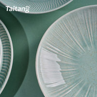Fournitures de restauration en gros, vaisselle en céramique et porcelaine de couleur vert clair personnalisée
