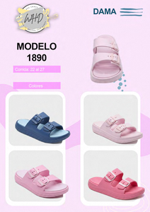 Sandali Comodi EVA con Doppia Fascia 27 Rosa Estivi Open Toe - Product Image 3