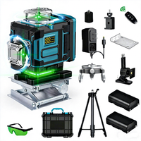 Niveau laser croisé 4D, laser vert 16 points, écran d'affichage, qualité DIY et industrielle, 360° °   Pendule rotatif auto-nivelant