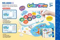 Ensemble de dessin interactif éducatif pour enfants, 8 couleurs, pinceau magique pour garçon, plastique ABS, construction durable