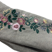 Draps plats brodés en chanvre, motif floral, vente en gros pour hôtels, directement des fabricants