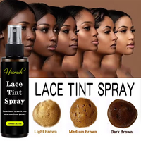 Spray teinté pour dentelle, soin des nœuds de perruque, séchage rapide, cache-grilles de perruque, mousse teintée pour cheveux pour perruques à dentelle frontale