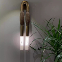 Lampe design d'intérieur contemporaine salon couloir éclairage de nuit allée créative café crin de cheval applique murale en albâtre
