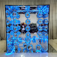 Cabina de Fotos con Espejo y Tiras LED de Colores, para Eventos y Centros Comerciales, Instalación Modular en Caja, Comercio Internacional, China