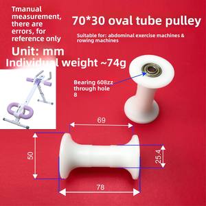 <span class=keywords><strong>Poulie</strong></span> abdominale de rouleau de machine de santé abdominale avec la roue simple de voie de tube ovale de 70*30 - Product Image 5