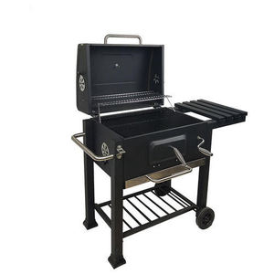 98X59X89cm Parrilla <span class=keywords><strong>de</strong></span> <span class=keywords><strong>barbacoa</strong></span> <span class=keywords><strong>de</strong></span> carbón portátil negra <span class=keywords><strong>de</strong></span> 18 pulgadas con <span class=keywords><strong>mesa</strong></span> auxiliar <span class=keywords><strong>de</strong></span> madera <span class=keywords><strong>Barbacoa</strong></span> - Product Image 5