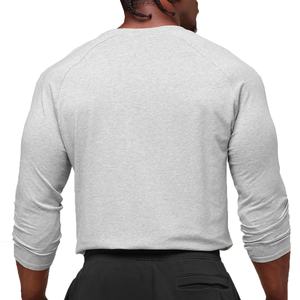 T-shirt pour homme en coton pur, styles personnalisables, 100% coton pur, manches longues pour homme, automne, nouvelles manches longues de t-shirts pour homme - Product Image 5