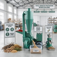 Machine de fabrication d'aliments pour volailles à petite échelle la plus connue, usine de granulés d'aliments neuve 500 kg/h, marque TOPS, moteur électrique/diesel
