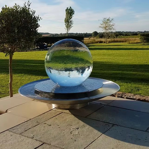 Bahçe su doğal dekorasyon paslanmaz çelik akrilik küre çeşme heykeli çeşme heykeli - Product Image 1