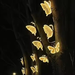 Lampe LED Papillon Étanche, Lampe Papillon Lumineuse Dynamique, Lumière Décorative Suspendue Extérieure pour Jardin, Mariage, Parc, Paysage - Product Image 5