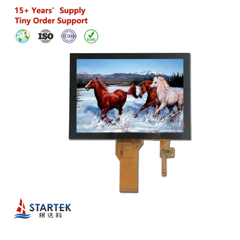 심천 startek 4:3 스퀘어 스크린 800*600 RGB 인터페이스 tft 8 인치 lcd 패널