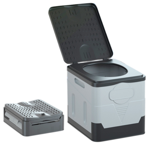 Portable Folding Toilet with Lid, Waterproof Potty Car Toilet Bucket Mobile Toilet for Outdoor Camping Hiking Boat Trips Beach