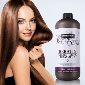 Romacy OEM 1000ml Mendukung Label Kustom Krim Pelurus Rambut Profesional Terbaik Kolagen Protein Keratin Murni Perawatan Rambut - Product Image 2