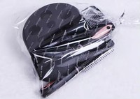 Professionelle 5-teilige Barbier-Salon-Massagebürste Detangle Pinsel-Stil-Werkzeug Spiegel und Halterung Ständer Anzieh-Kamm-Kits Salon-Haarbürste