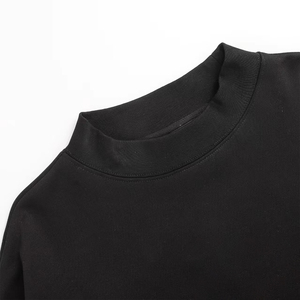 Sudadera de Felpa de Algodón Grueso para <span class=keywords><strong>Hombre</strong></span> con Lavado Ácido Cuello Redondo Corte Holgado Casual Bordado 3D Bolsillo Estampado de Invierno - Product Image 3