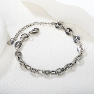 Stainless Steel Pig Nose Chain Necklace And <b>Bracelet</b> <b>Set</b> 18K Gold Plated Unisex Fashion Jewelry Gift <b>Set</b> - Product Image 3