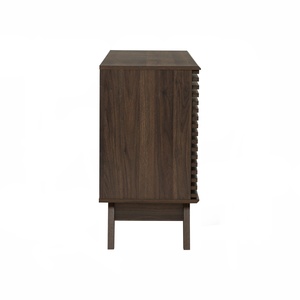 Aparador Minimalista Color Nogal FLORO de 1.4M, Mueble Buffet de Perfil Bajo y Elegante para Comedor Moderno y Almacenamiento en Apartamentos - Product Image 5