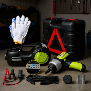 Cric hydraulique électrique 5 tonnes avec éclairage LED et clé à chocs, ensemble de crics de voiture en acier DB Wholesale pour l'entretien des véhicules - Product Image 2