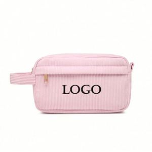 Bolsa de Maquillaje de Pana Personalizable al por Mayor, de Gran Capacidad, Nueva, Simple, Portátil, para Chicas, con Diseño de Dibujos Animados, Estilo INS - Product Image 1