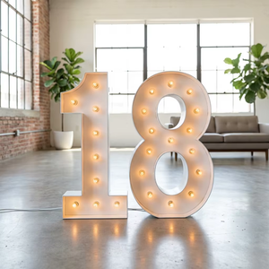 Chiffres géants lumineux de 1,20 m (21, 16, 18, 50) pour décoration de fête d'anniversaire, lettres lumineuses LED géantes pour événements, <span class=keywords><strong>location</strong></span> - Product Image 2