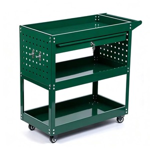 Armoire à outils en acier pour atelier de réparation automobile, étagères amovibles, roulettes, capacité de charge de 300 kg, serrure à clé, dimensions personnalisables, garantie de 3 ans - Product Image 5