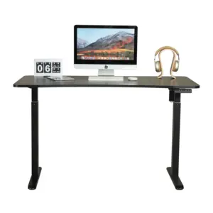 Ada Ergonomic Electric Height Lifting Standing Furniture Modern Single Motor Laptop Home Office Work Desk With Larger Desktop