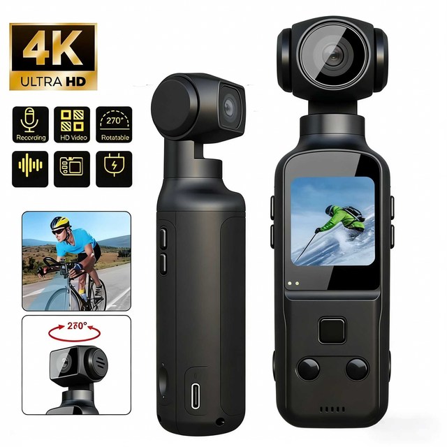Wholesale 4K Action Digital Camera 1.33" Screen 270 Degrees Rotate Wifi Transmission Record Light Portable Sport Motion Cameras