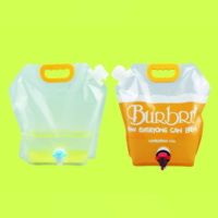 Poche à eau transparente de 5 L avec bec verseur pour usage extérieur, sac à boisson avec poignée