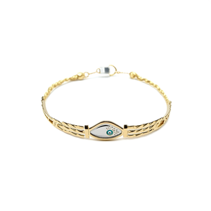 Bracelet tendance en acier inoxydable 316L plaqué or PVD, design œil porte-bonheur, bijoux pour femmes - Product Image 2