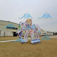 Globo inflable gigante de elefante para decoración de publicidad, modelo de elefante inflado, iluminación led