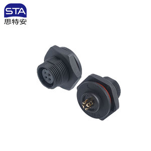 Conector roscado <span class=keywords><strong>de</strong></span> plástico resistente al agua IP68 industrial Sp13 al por mayor, enchufe macho <span class=keywords><strong>de</strong></span> 2 pines/enchufe <span class=keywords><strong>de</strong></span> montaje macho <span class=keywords><strong>de</strong></span> tuerca frontal hembra - Product Image 2