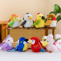 Gantungan Kunci Burung Simulasi Kartun, Boneka Burung Beo Lucu, Gantungan Tas Boneka, Gantungan Kunci Boneka, Grosir Pabrik