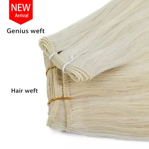 2023 nova chegada 100% cabelo humano trança handtied extremidades grossas pode ser cortado invisível genial trama extensão do cabelo humano