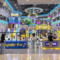 Équipement de terrain de jeu intérieur commercial multi-sports, trampoline, toboggan, cordelette de ninja, certifié CE/TUV, capacité de 30 à 150 utilisateurs