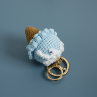 2025 doux été Mini crème glacée porte-clés mignon sac suspendu à la main au crochet cône nourriture jouet porte-clés