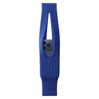 Étui de téléphone tricoté 3D avec poche, sangle bandoulière extensible pour iPhone 17 16 15 Pro Max Plus