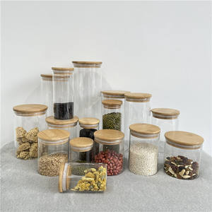 Boîte alimentaire en verre avec couvercle en bambou scellé, ml, avec insertion scellé en silicone, pot à <span class=keywords><strong>maçon</strong></span> à large bouche pour transfert par Sublimation blanche - Product Image 5