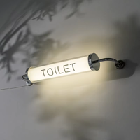 Boîte à lumière LED circulaire double couche en acrylique 3000 lumens, résistante à l'eau, à fixation murale pour la décoration de restaurants/boutiques de vêtements