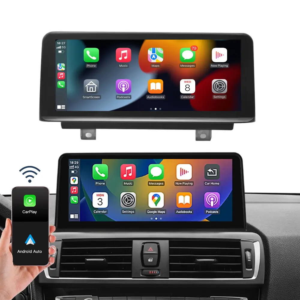 autoabc10.25'' drahtloses Carplay Android-Autoanzeige-Touchscreen für BMW 3/4 Serie F30 F31 F32 F33 F36 NBT linux-Bildschirm