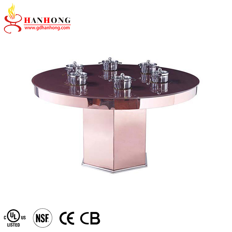 В Корейском стиле из мрамора столик для горячего Коммерческая ресторанная комбо столик для горячего