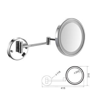 <span class=keywords><strong>Miroir</strong></span> <span class=keywords><strong>de</strong></span> <span class=keywords><strong>salle</strong></span> <span class=keywords><strong>de</strong></span> <span class=keywords><strong>bain</strong></span> mural en métal rose doré, éclairage <span class=keywords><strong>LED</strong></span> intégré, design compact et graphique, indice <span class=keywords><strong>de</strong></span> protection IP44 - Product Image 5