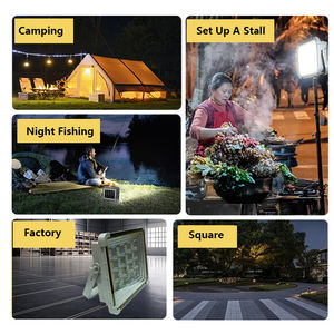 <span class=keywords><strong>Projecteur</strong></span> <span class=keywords><strong>Solaire</strong></span> <span class=keywords><strong>LED</strong></span> Portable 300W du Fabricant Chinois, en ABS, IP66, en Stock, Lampe d'Urgence Extérieure Portative Certifiée CE pour Jardin et Randonnée - Product Image 2