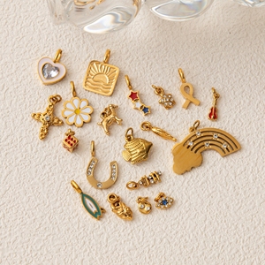 Pendentif Breloque Étoile Lune Animal en Acier Inoxydable en Gros, Personnalisable DIY, Accessoire <span class=keywords><strong>de</strong></span> Bijoux Tendance pour Femme - Product Image 2