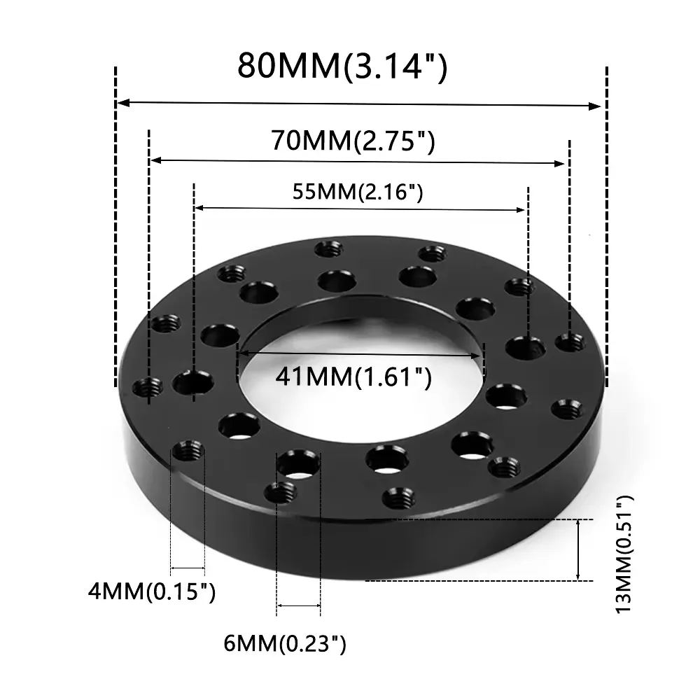 Adaptor roda kemudi modifikasi Game mobil balap 24 lubang 70MM pelat aluminium untuk Logitech G25 G27