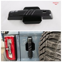 Ford Bronco 21-25 Plastik Karbon Fiber Görünümlü İç Konsol Bardaklık ve Kapı Kolu Lüks Dekoratif Koruyucu Kaplama Seti