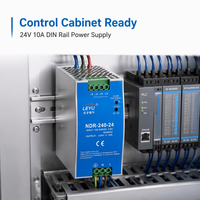 Alimentation industrielle sur rail DIN NDR-240 240W, 24V 10A 48V 5A, alimentation à découpage CA/CC avec fonction PFC active