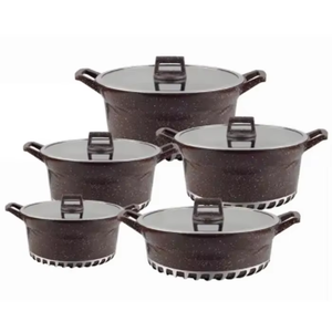 High Quality Hot Sale Multi <strong>Colour</strong> Non Stick Kitchen Aluminium <strong>Cookware</strong> 10 Sets - Product Image 2