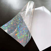 Film de plastification holographique transparent économique pour impression DIY, papier autocollant holographique, feuilles de plastification A4